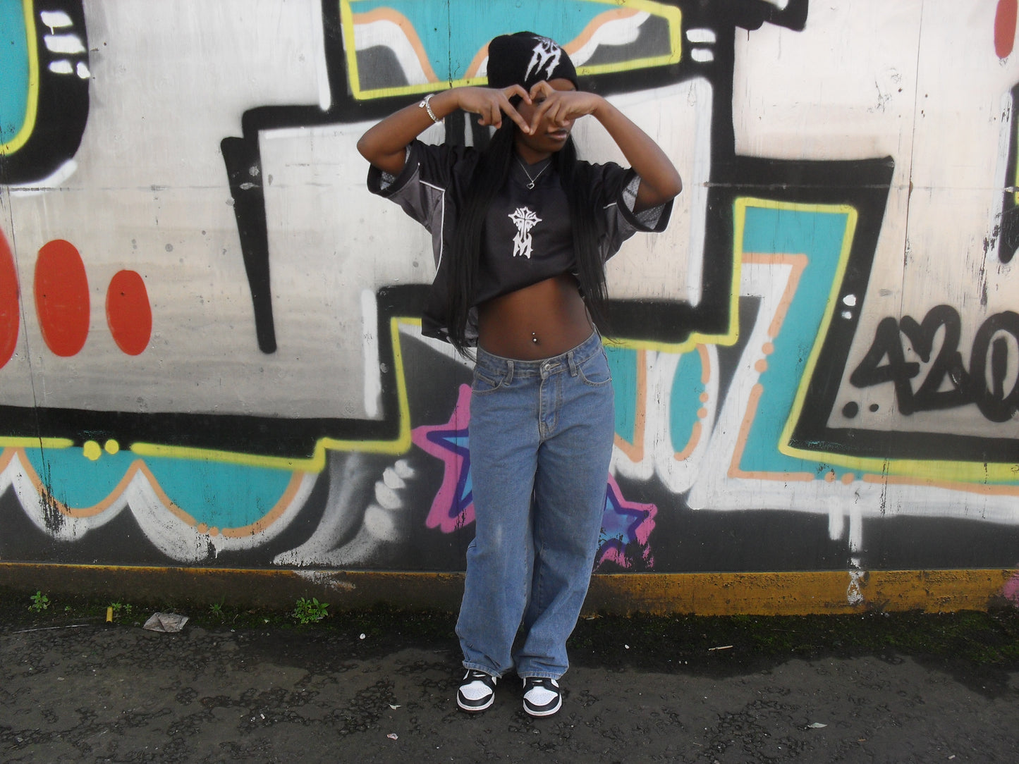 Black Mohair Satin-Lined Beanie
