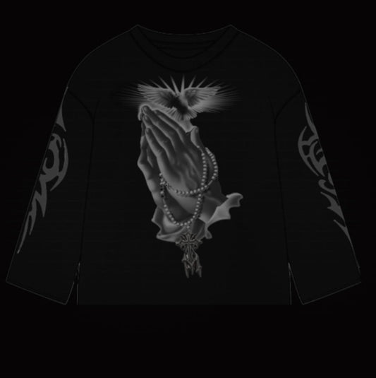 Prayer Waffle Longsleeve black (PRE-ORDER)