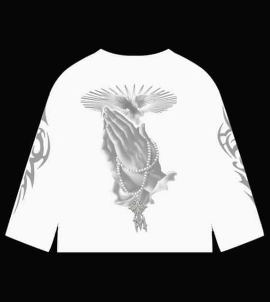 Prayer Waffle Longsleeve White (PRE-ORDER)